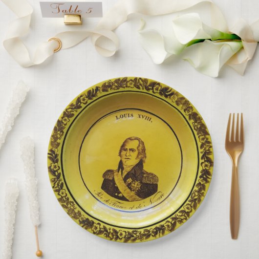 Assiettes En Carton Louis XVIII (Mariage)