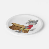 Assiettes En Carton Loup aux plaques à papier d'un Tableau (Angle)