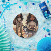 Assiettes En Carton Loup d'aventure et de style (Fête)