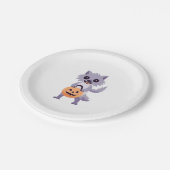 Assiettes En Carton Loup-garou mignon avec des plaques de papier à que (Angle)