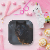 Assiettes En Carton Loup noir (Fête)