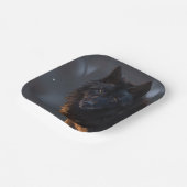 Assiettes En Carton Loup noir (Angulaire)