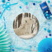 Assiettes En Carton Loups de l'Arctique dans les plaques de papier d'h (Fête)