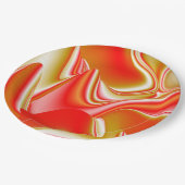 Assiettes En Carton Love and Gold Abstrait 3D Rainbowart (Angle)