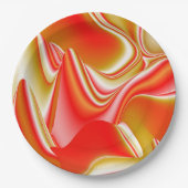 Assiettes En Carton Love and Gold Abstrait 3D Rainbowart (Devant)