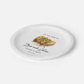 Assiettes En Carton Love and Tacos | Fête de fiançailles  (Angle)