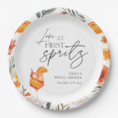 Assiettes En Carton Love at First Spritz Fête de Mariage (Devant)