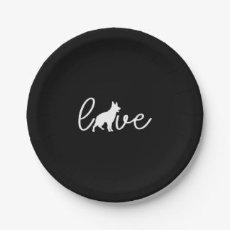 Assiettes En Carton Love Australian Cattle Dog