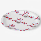 Assiettes En Carton Love Baseball Pour L'Amour Du Jeu (Angle)