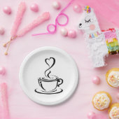 Assiettes En Carton Love Coffee (Fête)
