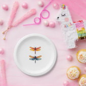 Assiettes En Carton Love Dragonflies child small simple Minimalist Dra (Fête)