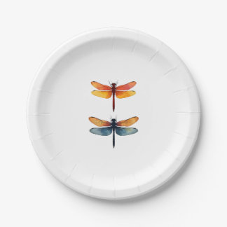 Assiettes En Carton Love Dragonflies child small simple Minimalist Dra