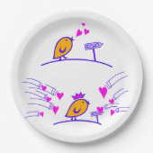 Assiettes En Carton LOVE ECHO - Comic Birds Tweetlercools 3 (Devant)