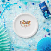 Assiettes En Carton Love Fall Y'all Fall (Fête)