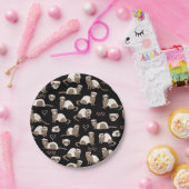 Assiettes En Carton Love Ferrets - Noir (Fête)