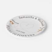 Assiettes En Carton Love Flight Plane Travelling Wedding (Angle)
