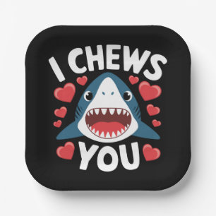 Assiettes En Carton Love Heart Leopard Cute Valentine's Day