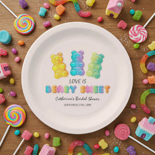 Assiettes En Carton Love Is Beary Sweet Candyland Enterrement de Vie d