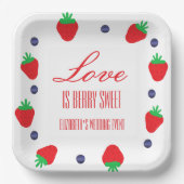 Assiettes En Carton Love Is Berry Sweet Fruit Mariage (Recto)