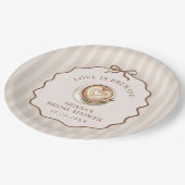 Assiettes En Carton Love is Brewing Bow Coffee Bridal Shower  (Angle)