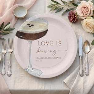 Assiettes En Carton Love Is Brewing Expresso Martini Enterrement de Vi