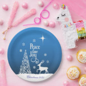 Assiettes En Carton Love, Joy, Peace, Christmas - Personalize (Fête)