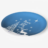 Assiettes En Carton Love, Joy, Peace, Christmas - Personalize (Angle)