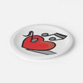 Assiettes En Carton Love Music (Angle)