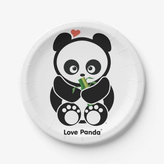 Assiettes En Carton Love Panda® (Devant)