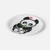 Assiettes En Carton Love Panda® (Angle)