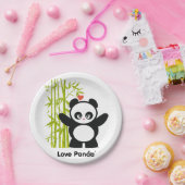 Assiettes En Carton Love Panda® (Fête)