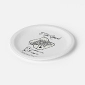 Assiettes En Carton Love & Pizza | Dîner de Répétition Casual (Angle)