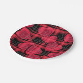 Assiettes En Carton Love plaid (Angle)