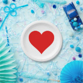 Assiettes En Carton Love - Plaques en papier coeur (Fête)