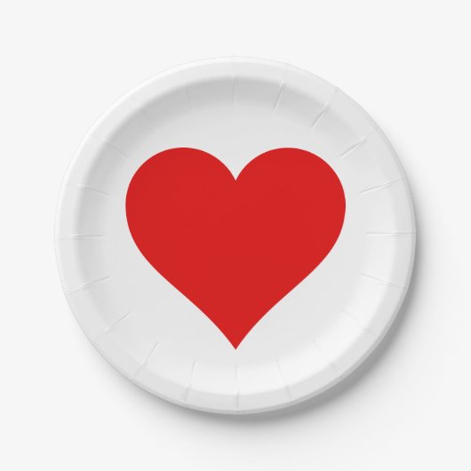 Assiettes En Carton Love - Plaques en papier coeur (Devant)