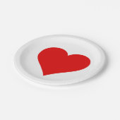 Assiettes En Carton Love - Plaques en papier coeur (Angle)