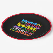 Assiettes En Carton Love Reading Books - Genre Word Art (Angle)