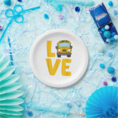 Assiettes En Carton Love School Bus Driver Schoolbus Busdriver (Fête)