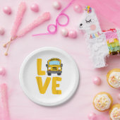 Assiettes En Carton Love School Bus Driver Schoolbus Busdriver (Fête)