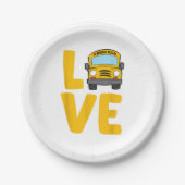 Assiettes En Carton Love School Bus Driver Schoolbus Busdriver (Devant)