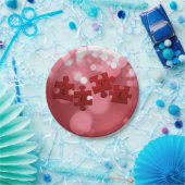 Assiettes En Carton Love Script Puzzle Pièces (Fête)