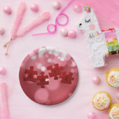 Assiettes En Carton Love Script Puzzle Pièces (Fête)