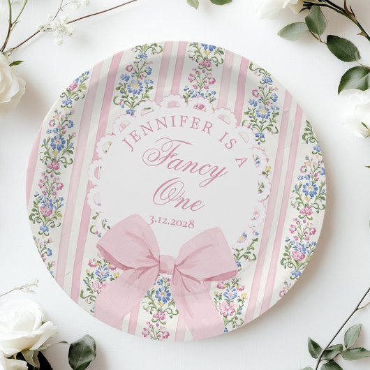 Assiettes En Carton Love Shack Fancy One Coquette Bow 1er Anniversaire