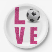 Assiettes En Carton Love Soccer (Devant)