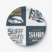 Assiettes En Carton Love Surfing Plaques de papier (Devant)