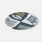 Assiettes En Carton Love Surfing Plaques de papier (Angle)