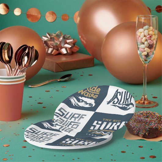 Assiettes En Carton Love Surfing Plaques de papier