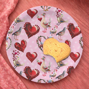 Assiettes En Carton LoveBirds