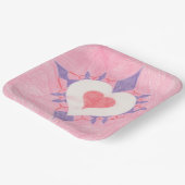 Assiettes En Carton Lovely Heart (Angulaire)