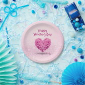 Assiettes En Carton Lovely Heart Heureuse Sainte-Valentin rose Hyacint (Fête)
